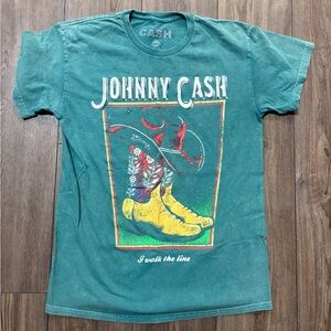 Johnny Cash I Walk The Line Graphic Tee Medium Western Band Shirt
